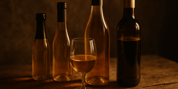 Flaschen mit Met und Glas auf Holztisch – Met, Secco und Honiglikör aus dem Oberbergischen, Imkerei Frapé.