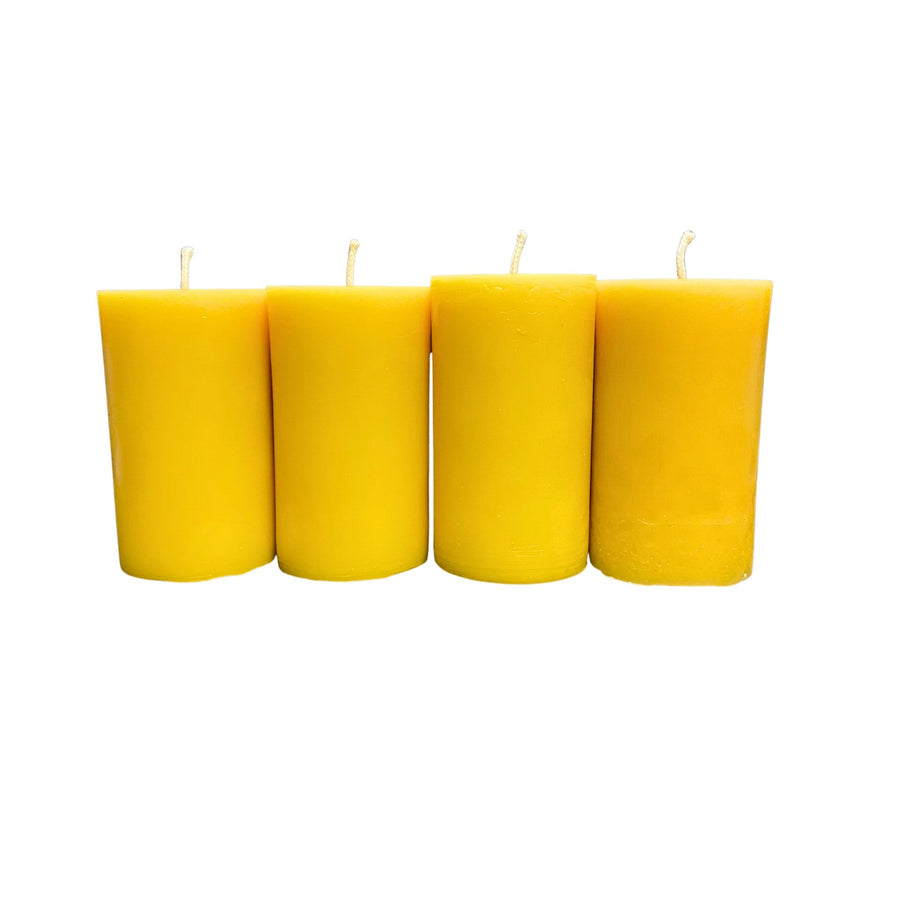 4er Set Bienenwachskerzen - groß